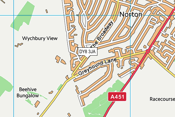 DY8 3JA map - OS VectorMap District (Ordnance Survey)