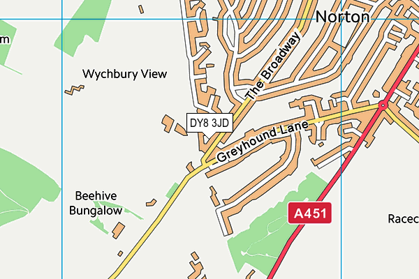 DY8 3JD map - OS VectorMap District (Ordnance Survey)