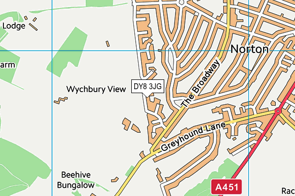 DY8 3JG map - OS VectorMap District (Ordnance Survey)