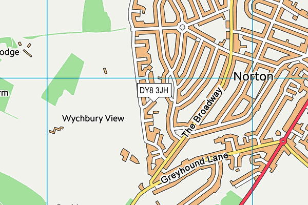 DY8 3JH map - OS VectorMap District (Ordnance Survey)