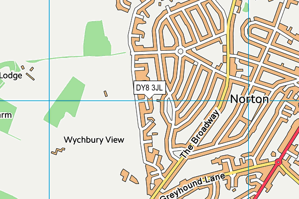 DY8 3JL map - OS VectorMap District (Ordnance Survey)