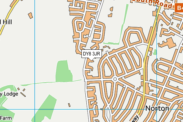 DY8 3JR map - OS VectorMap District (Ordnance Survey)