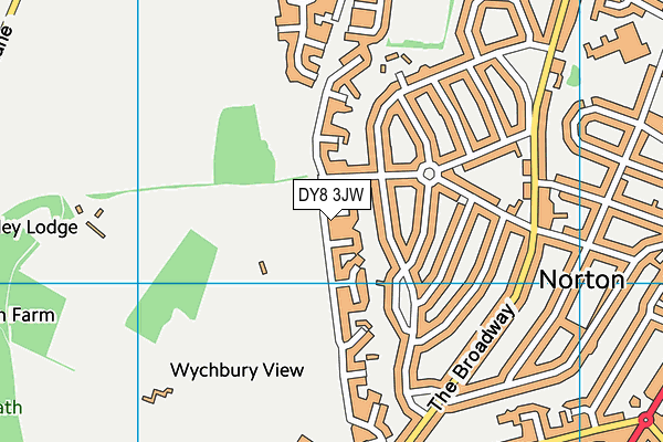 DY8 3JW map - OS VectorMap District (Ordnance Survey)