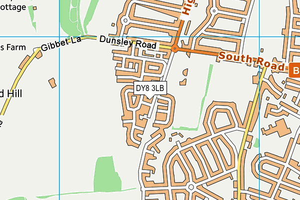 DY8 3LB map - OS VectorMap District (Ordnance Survey)