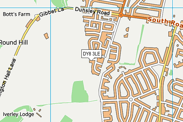 DY8 3LE map - OS VectorMap District (Ordnance Survey)