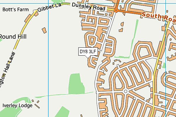 DY8 3LF map - OS VectorMap District (Ordnance Survey)