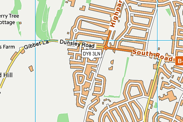 DY8 3LN map - OS VectorMap District (Ordnance Survey)