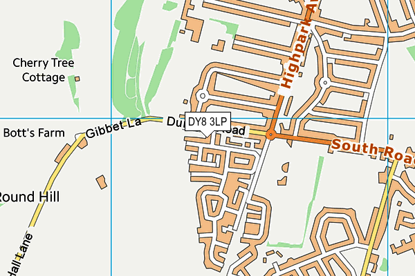 DY8 3LP map - OS VectorMap District (Ordnance Survey)