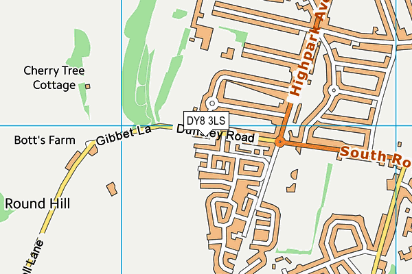 DY8 3LS map - OS VectorMap District (Ordnance Survey)