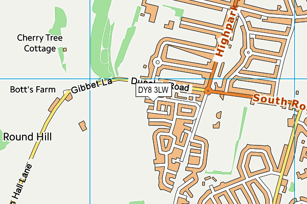 DY8 3LW map - OS VectorMap District (Ordnance Survey)