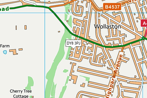 DY8 3PJ map - OS VectorMap District (Ordnance Survey)