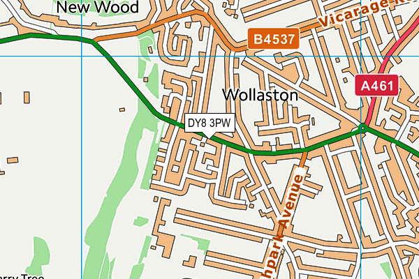 DY8 3PW map - OS VectorMap District (Ordnance Survey)