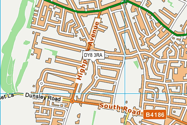 DY8 3RA map - OS VectorMap District (Ordnance Survey)