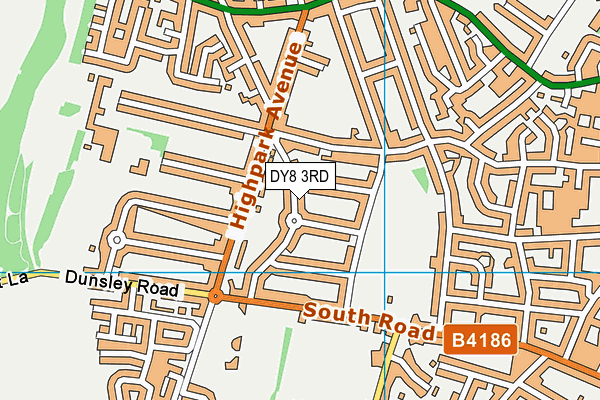 DY8 3RD map - OS VectorMap District (Ordnance Survey)