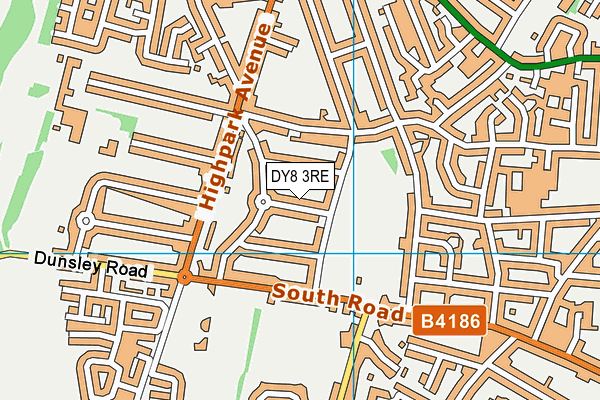 DY8 3RE map - OS VectorMap District (Ordnance Survey)
