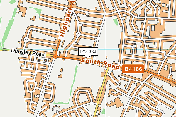 DY8 3RJ map - OS VectorMap District (Ordnance Survey)