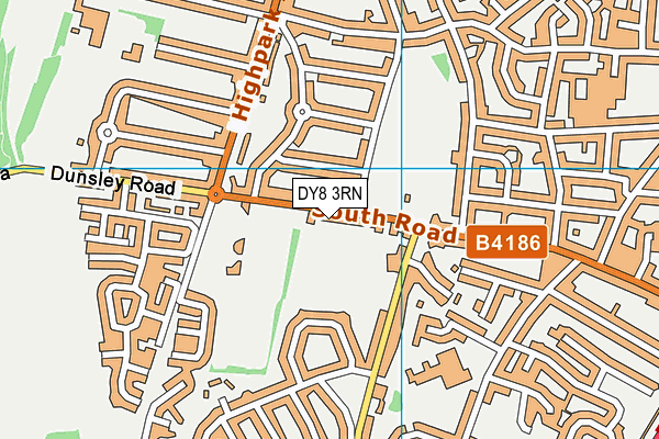 DY8 3RN map - OS VectorMap District (Ordnance Survey)