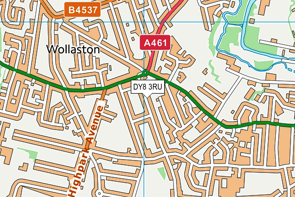 DY8 3RU map - OS VectorMap District (Ordnance Survey)