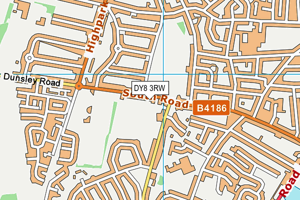 DY8 3RW map - OS VectorMap District (Ordnance Survey)