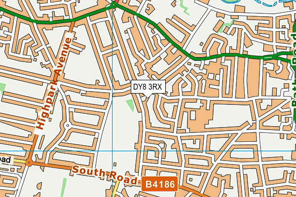 DY8 3RX map - OS VectorMap District (Ordnance Survey)