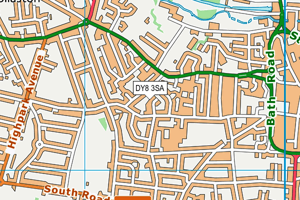 DY8 3SA map - OS VectorMap District (Ordnance Survey)