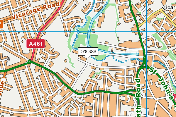 DY8 3SS map - OS VectorMap District (Ordnance Survey)