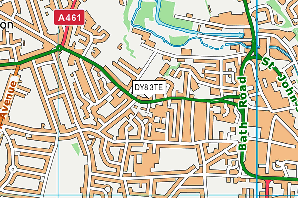 DY8 3TE map - OS VectorMap District (Ordnance Survey)