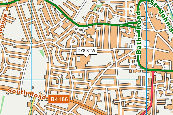DY8 3TW map - OS VectorMap District (Ordnance Survey)