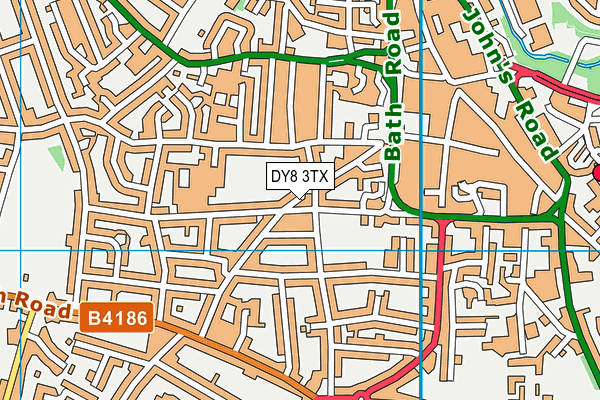 DY8 3TX map - OS VectorMap District (Ordnance Survey)