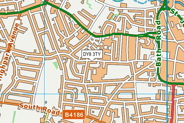 DY8 3TY map - OS VectorMap District (Ordnance Survey)