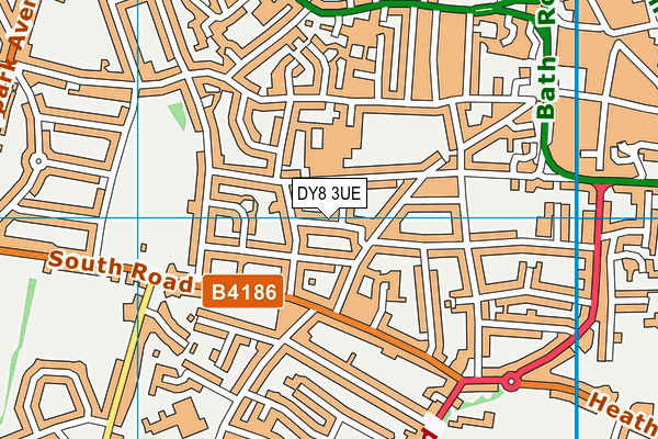 DY8 3UE map - OS VectorMap District (Ordnance Survey)