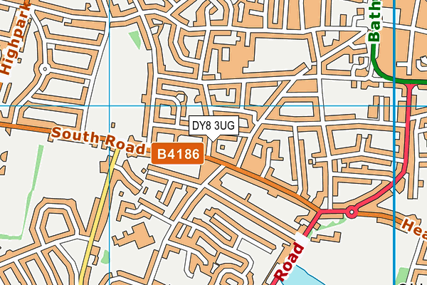 DY8 3UG map - OS VectorMap District (Ordnance Survey)