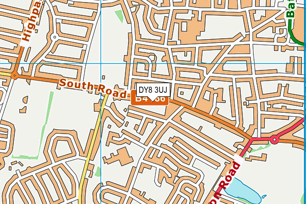 DY8 3UJ map - OS VectorMap District (Ordnance Survey)