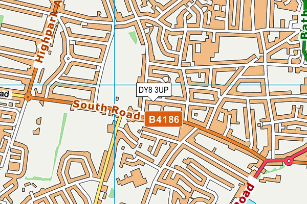 DY8 3UP map - OS VectorMap District (Ordnance Survey)