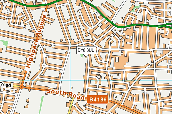 DY8 3UU map - OS VectorMap District (Ordnance Survey)