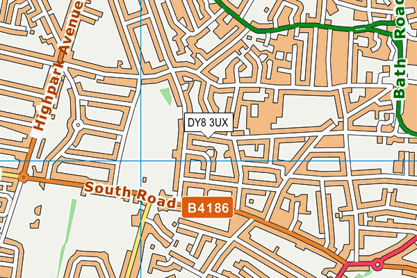 DY8 3UX map - OS VectorMap District (Ordnance Survey)