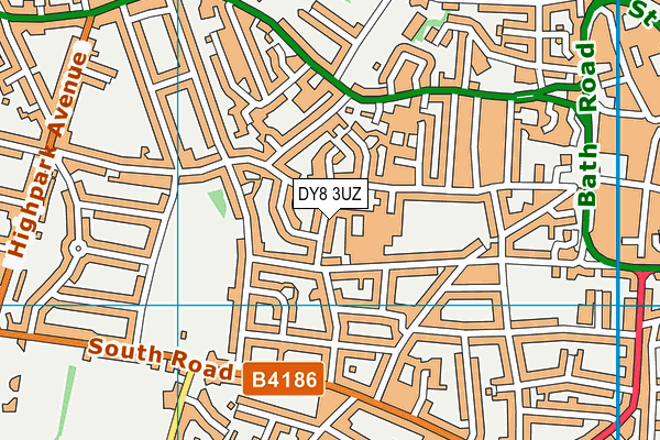 DY8 3UZ map - OS VectorMap District (Ordnance Survey)