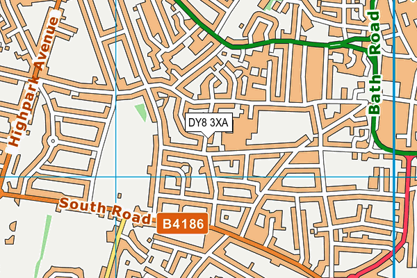 DY8 3XA map - OS VectorMap District (Ordnance Survey)