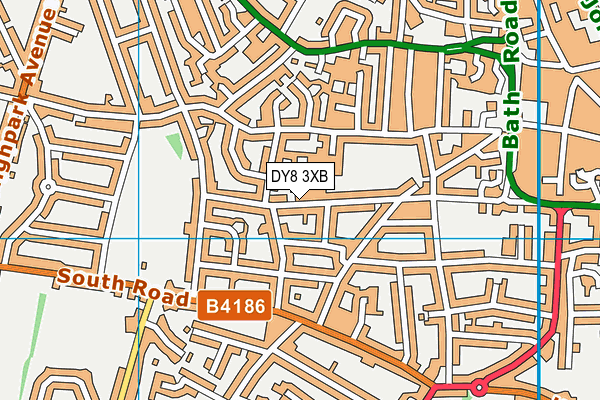 DY8 3XB map - OS VectorMap District (Ordnance Survey)
