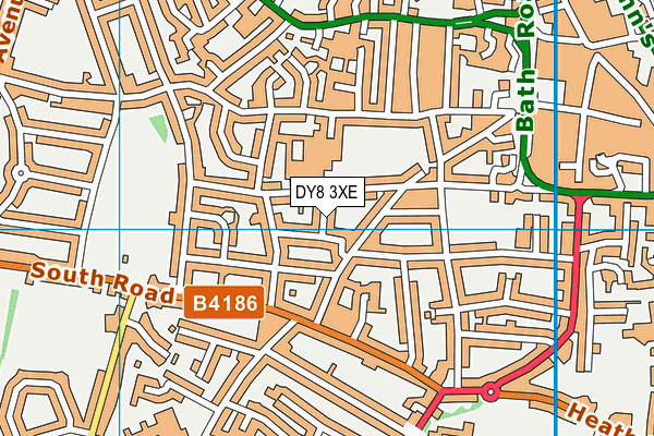 DY8 3XE map - OS VectorMap District (Ordnance Survey)