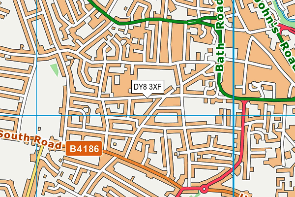 DY8 3XF map - OS VectorMap District (Ordnance Survey)