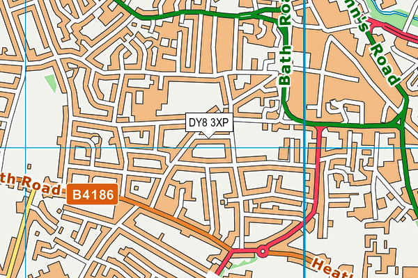 DY8 3XP map - OS VectorMap District (Ordnance Survey)