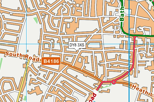 DY8 3XS map - OS VectorMap District (Ordnance Survey)