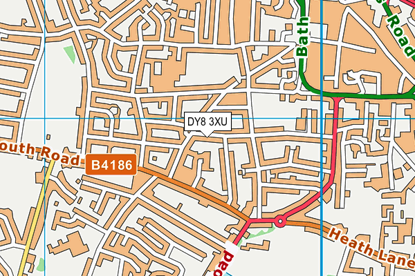 DY8 3XU map - OS VectorMap District (Ordnance Survey)