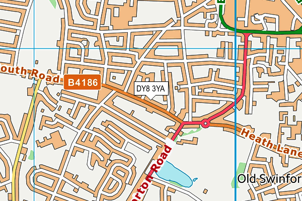 DY8 3YA map - OS VectorMap District (Ordnance Survey)