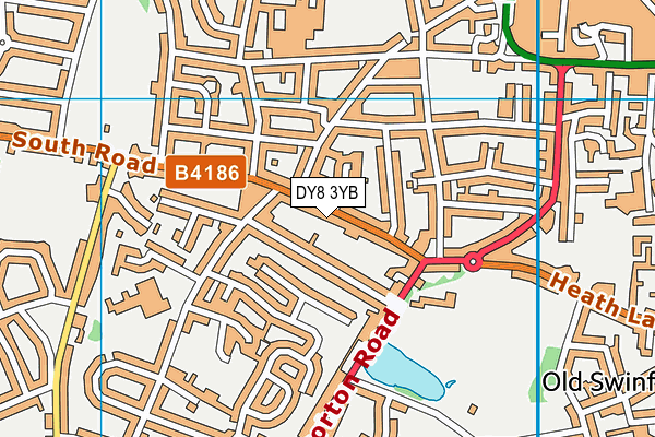 DY8 3YB map - OS VectorMap District (Ordnance Survey)