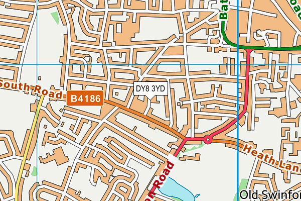 DY8 3YD map - OS VectorMap District (Ordnance Survey)