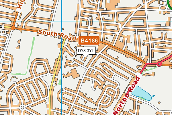 DY8 3YL map - OS VectorMap District (Ordnance Survey)