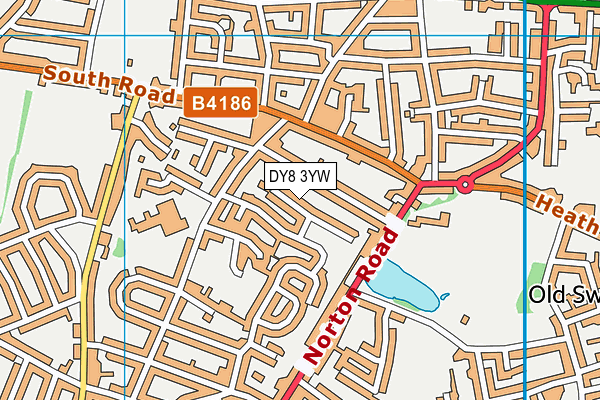 DY8 3YW map - OS VectorMap District (Ordnance Survey)