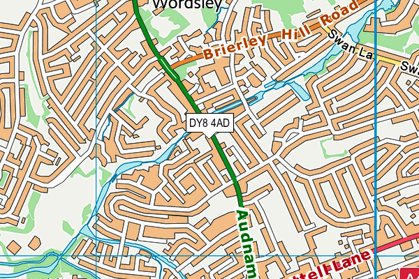 DY8 4AD map - OS VectorMap District (Ordnance Survey)